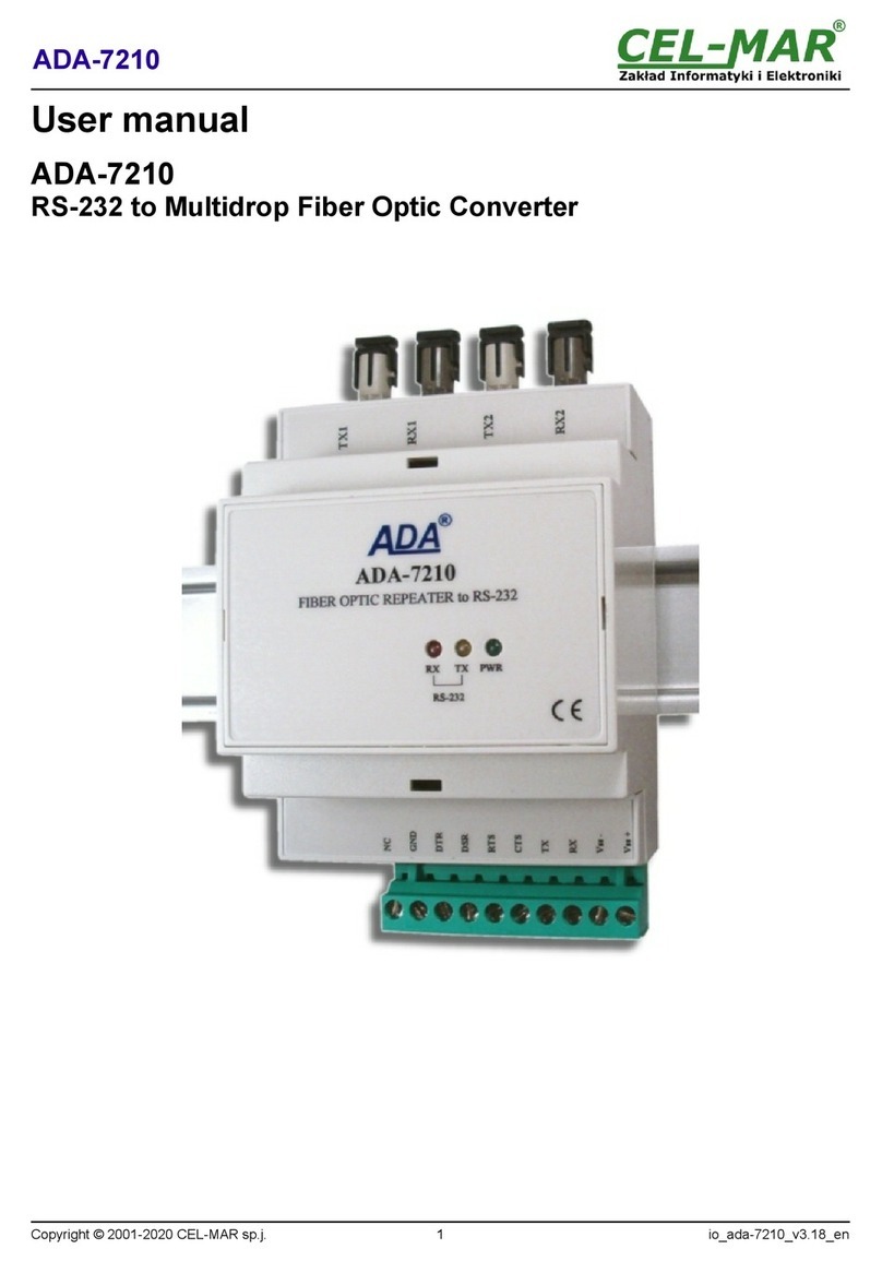 CEL-MAR ADA-7210 user manual