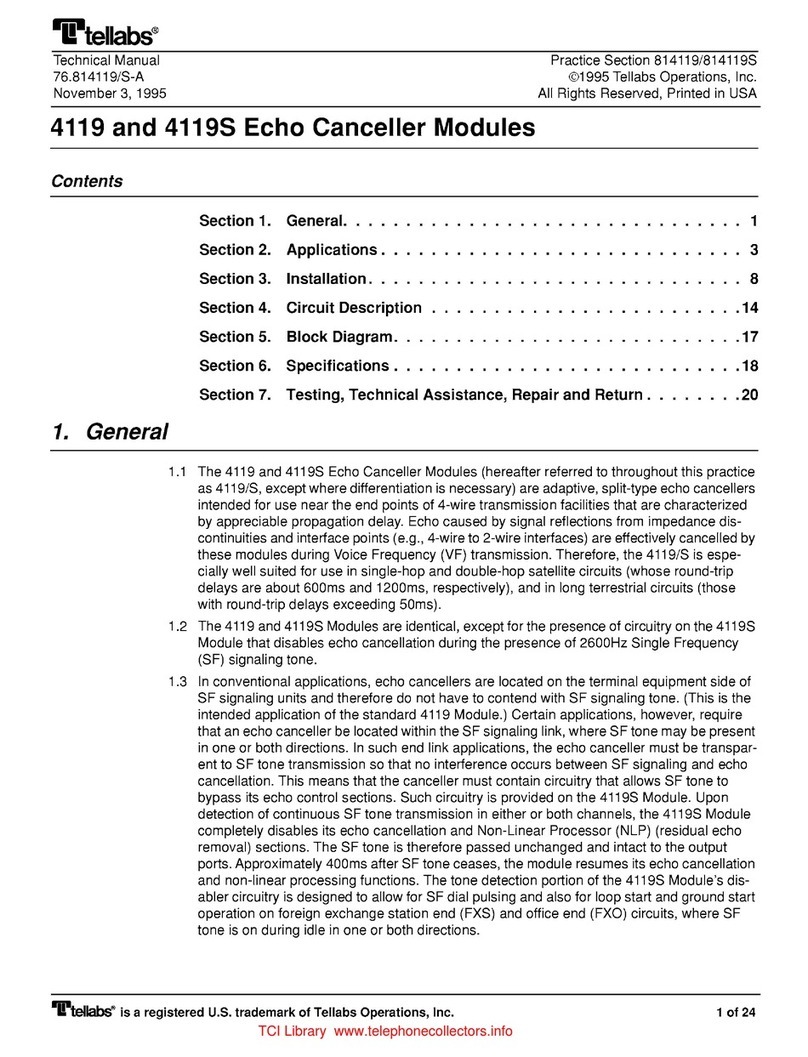 Tellabs 4119 User manual