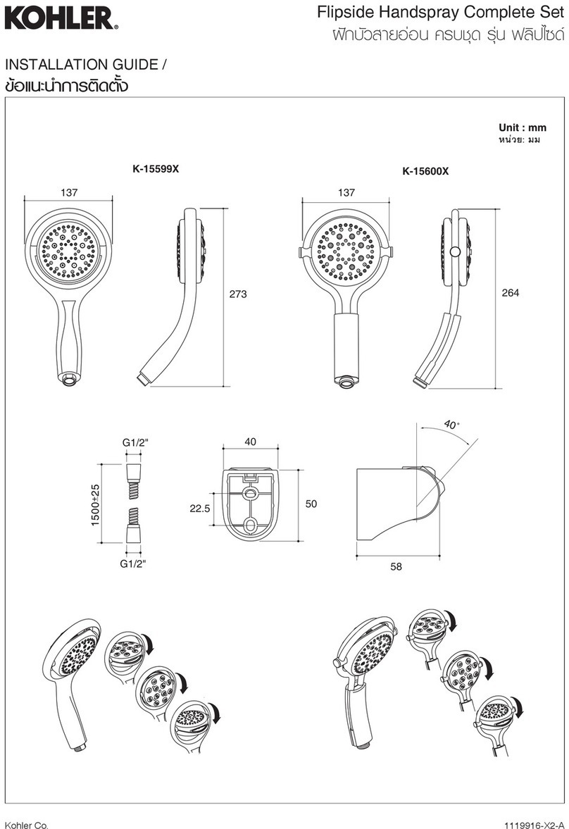Kohler K-15599X User manual