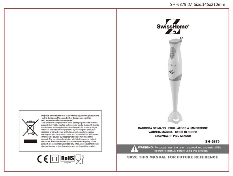 SwissHome SH-6879 Operator's manual