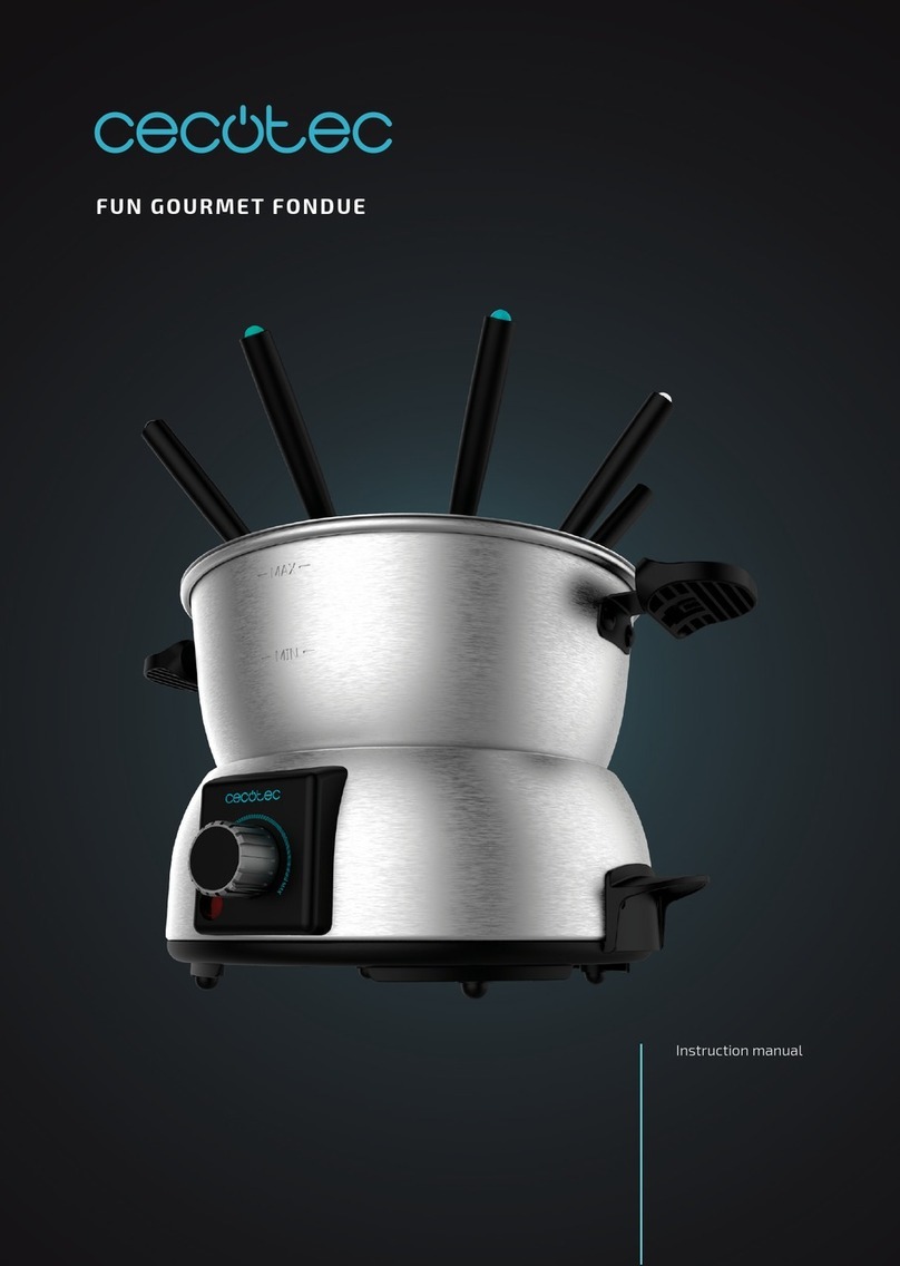 cecotec Fun Gourmet Fondue instruction manual