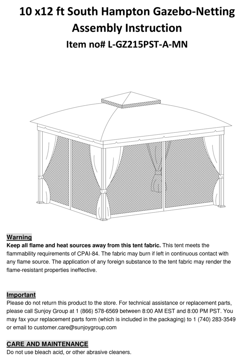 Sunjoy South Hampton L-GZ215PST-A-MN User manual