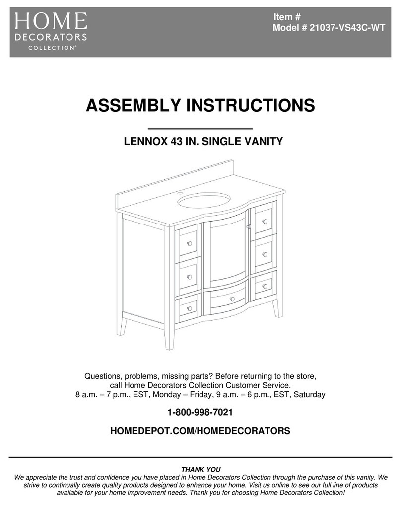 Home Decorators Collection Lennox 21037-VS43C-WT User manual Home Decorators Collection Lennox 21037-VS43C-WT User manual