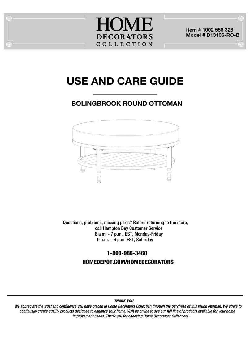 Home Decorators Collection BOLINGBROOK D13106-RO-B Use and care guide Home Decorators Collection BOLINGBROOK D13106-RO-B Use and care guide