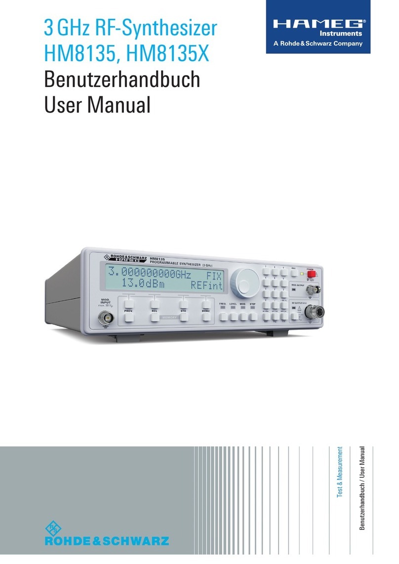 Rohde & Schwarz HAMEG Instruments HM8135X user manual
