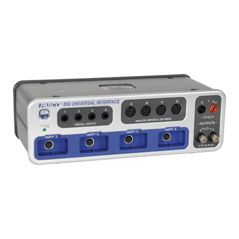 PASCO 850 Universal Interface User manual
