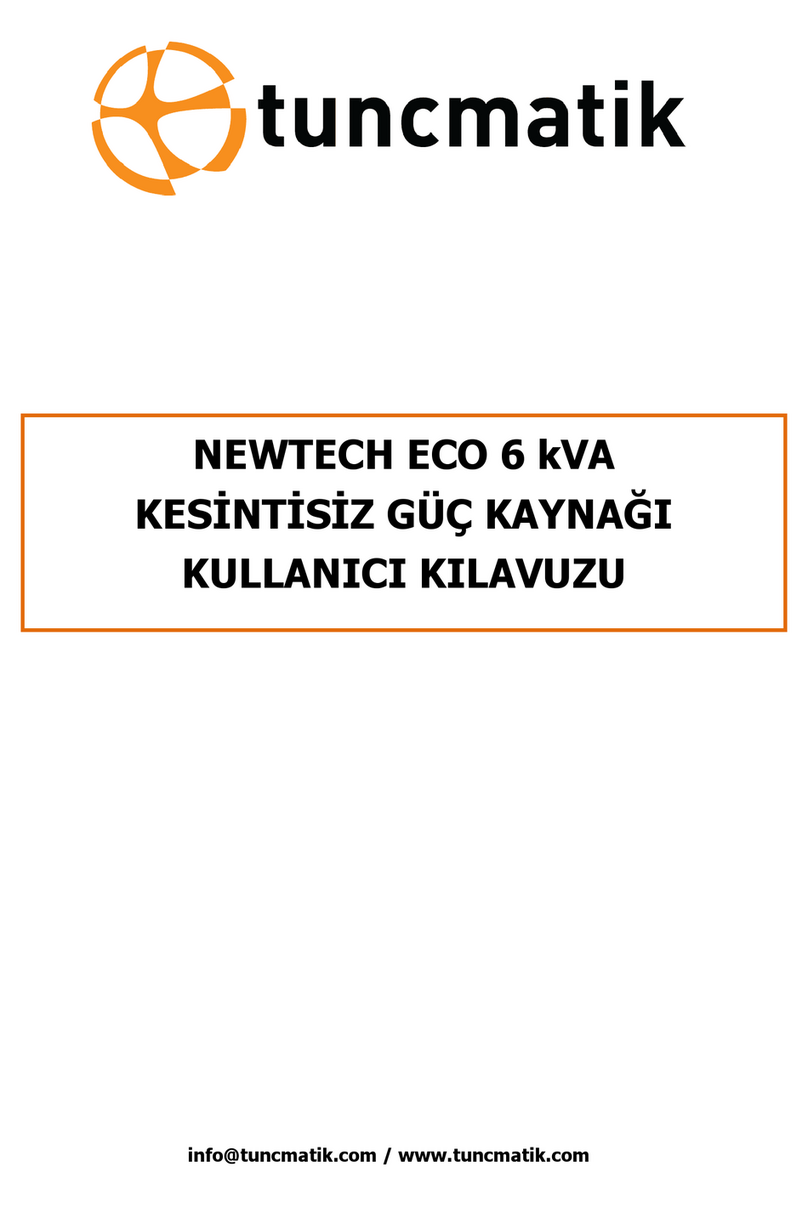 Tuncmatik NEWTECH ECO 6kVA User manual Tuncmatik NEWTECH ECO 6kVA User manual