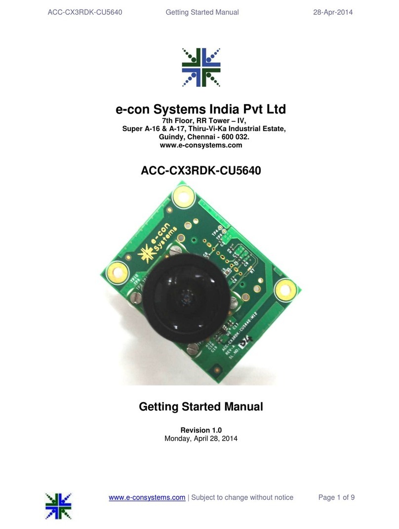 e-con Systems ACC-CX3RDK-CU5640 Parts list manual