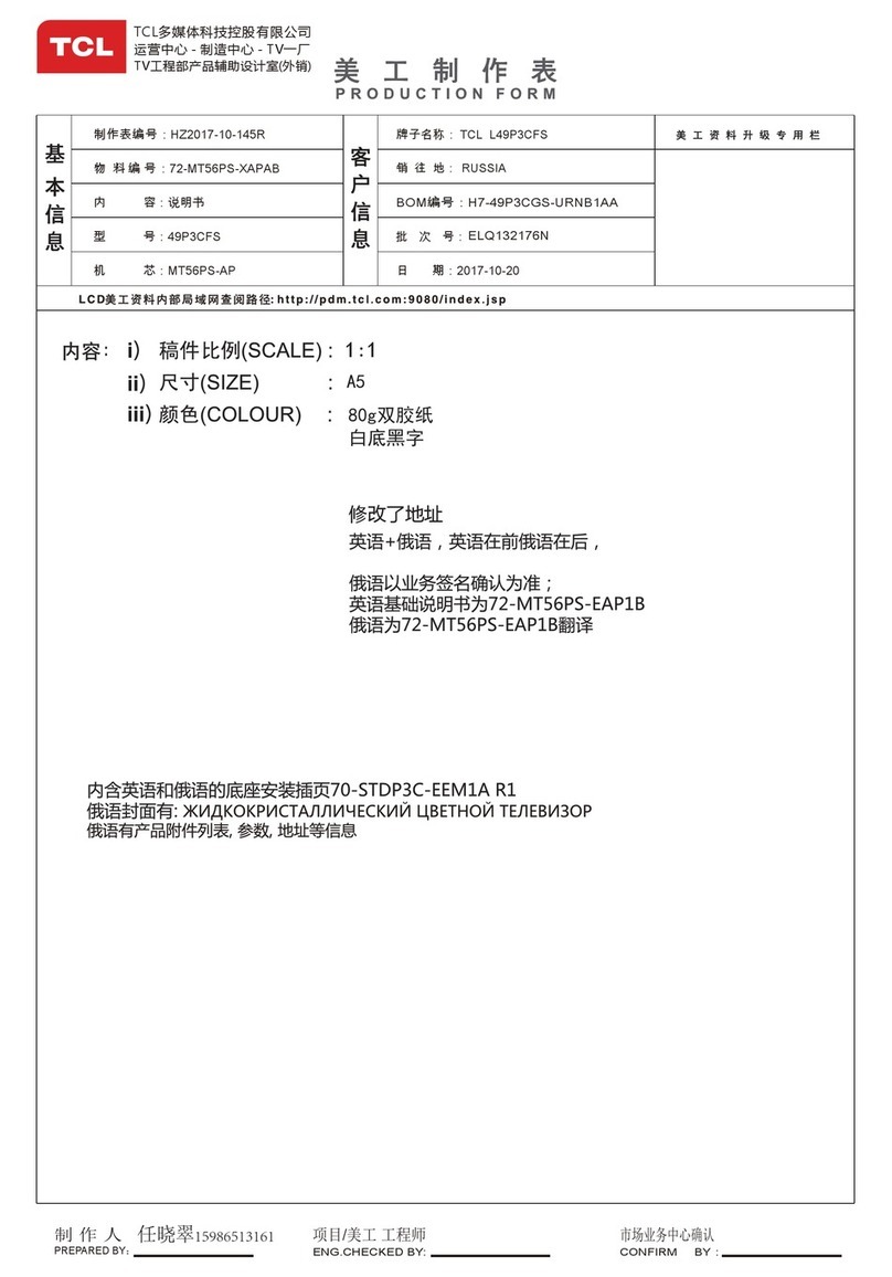TCL L49P3CFS User manual