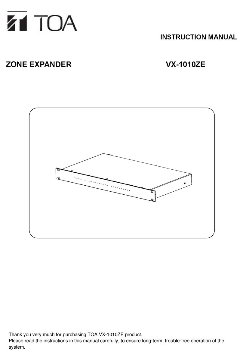 Toa VX-1010ZE instruction manual