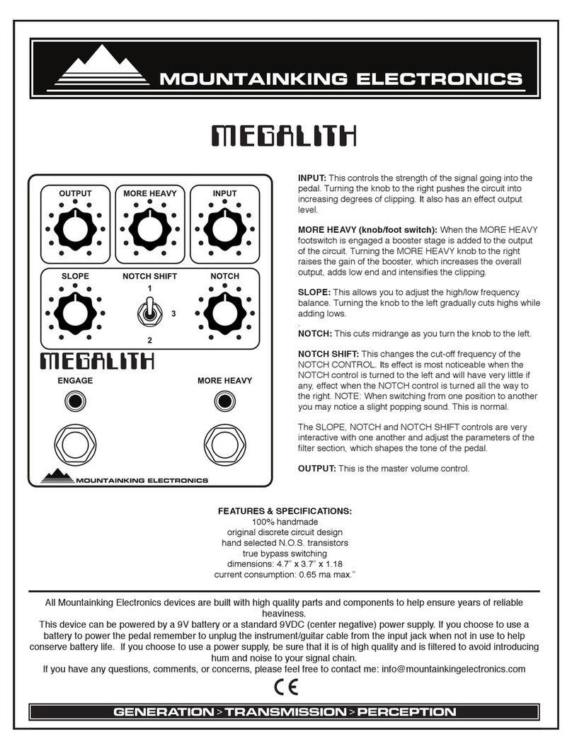 Mountainking Electronics MEGALITH manual Mountainking Electronics MEGALITH manual