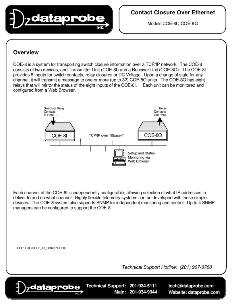 Dataprobe COE-8 Hardware installation Dataprobe COE-8 Hardware installation