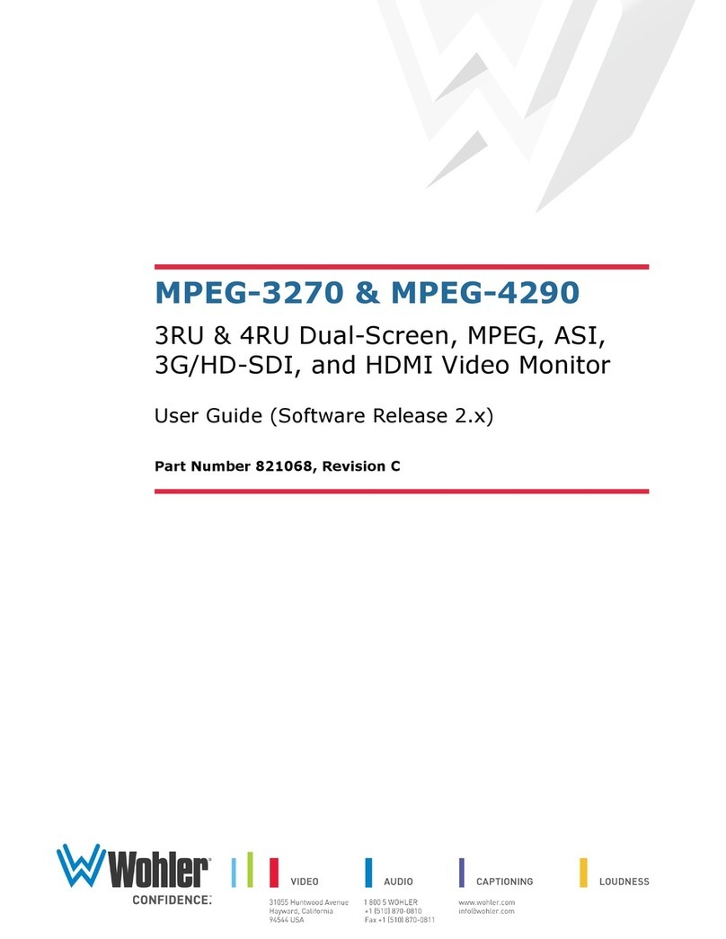 Wohler MPEG-3270 User manual