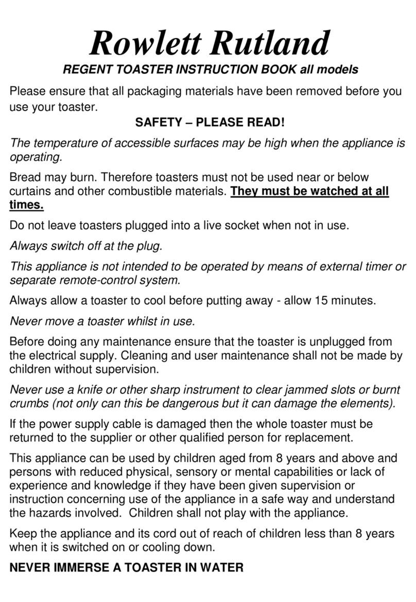 Rowlett Rutland REGENT Instruction book