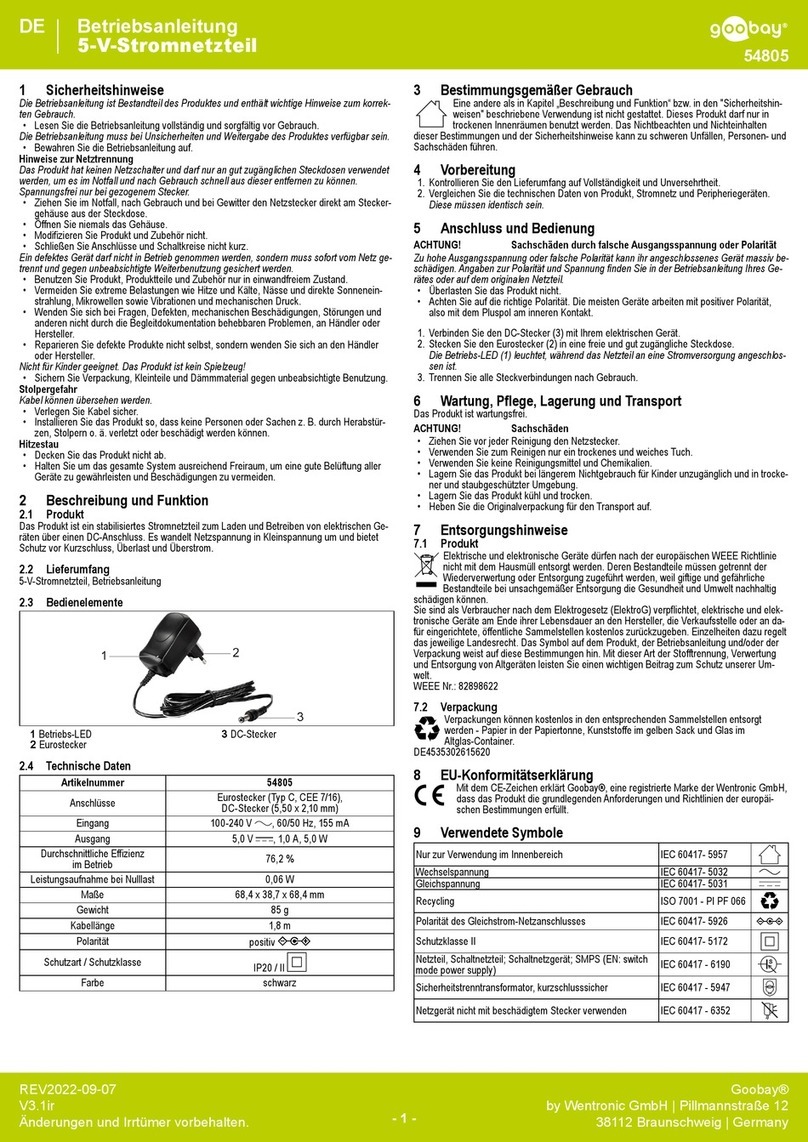 Goobay 54805 user manual