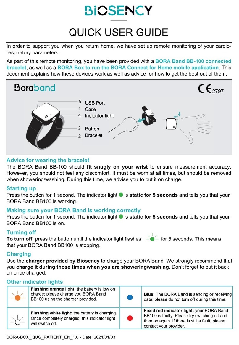 BIOSENCY BORA Band BB-100 Quick user guide
