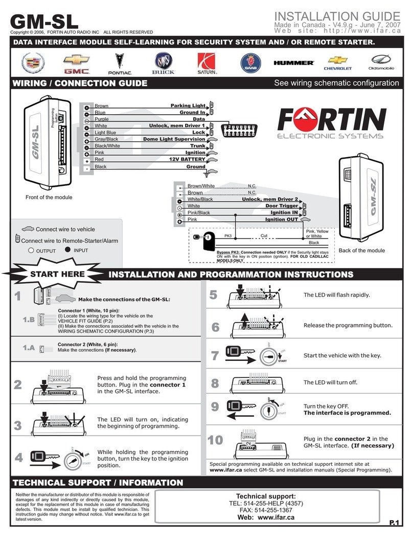 Fortin GM-SL installation guide