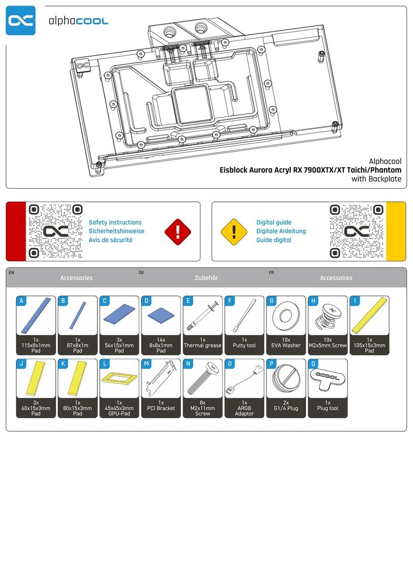 Alphacool Eisblock Aurora Acryl RX 7900XTX User manual