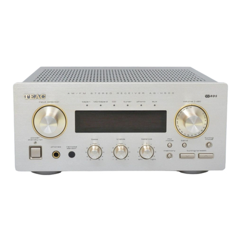 Teac AG-H500 owner's manual