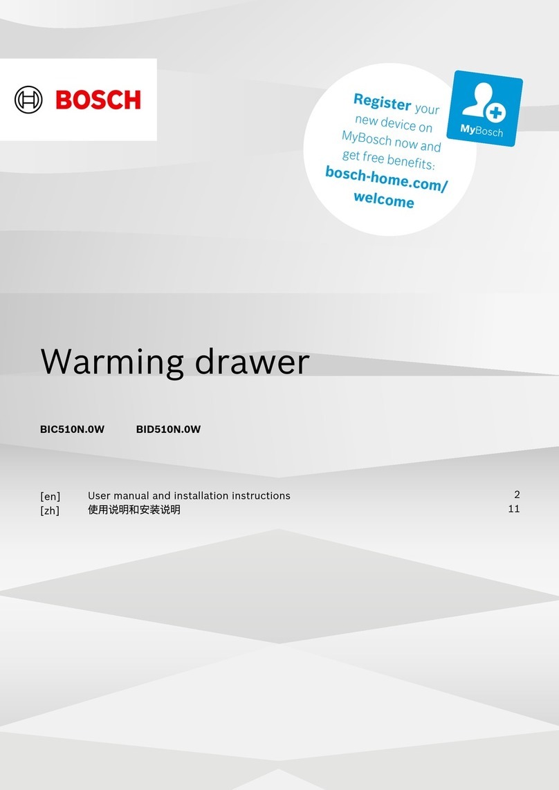 Bosch BIC510N 0W Series User manual and installation instructions