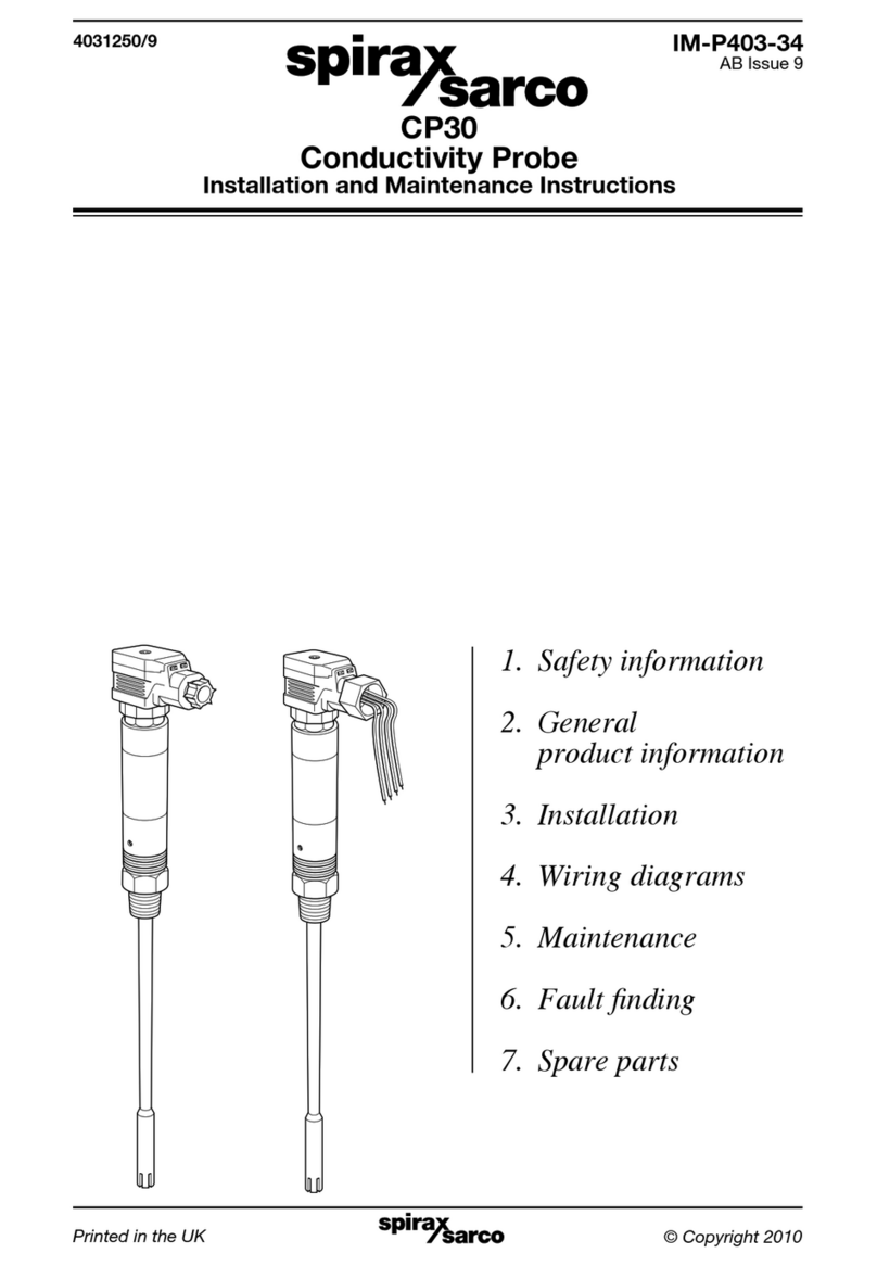 Spirax Sarco CP30 Installation and maintenance instructions
