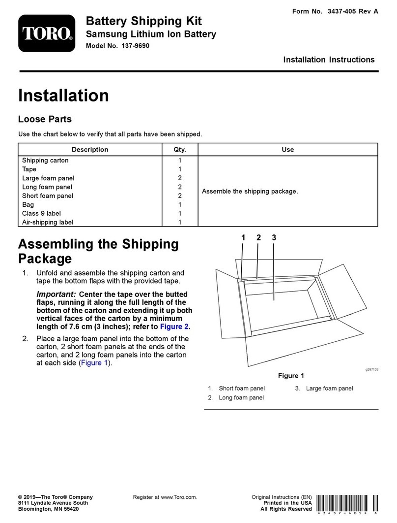 Toro 137-9690 installation instructions