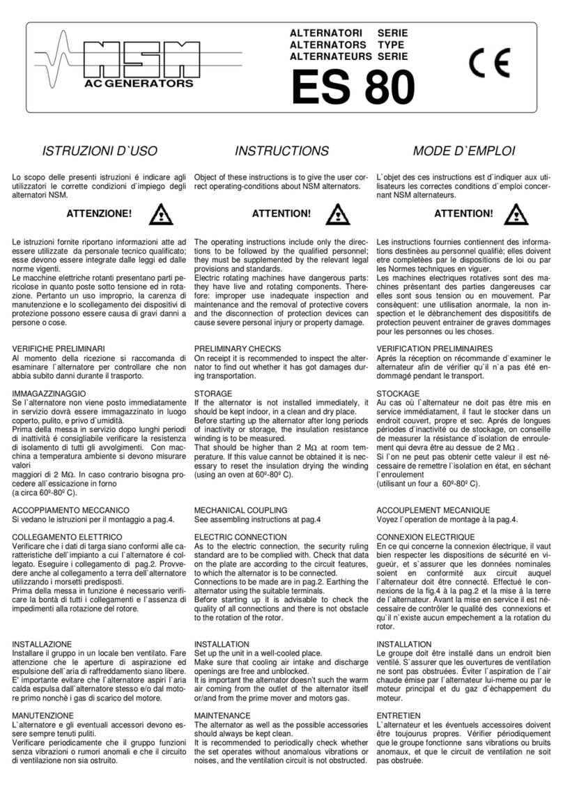 NSM ES 80 Series instructions