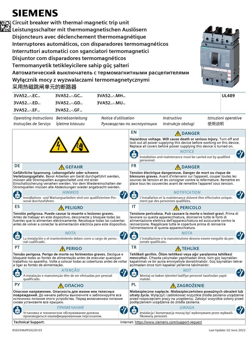 Siemens 3VA52-EC Series User manual
