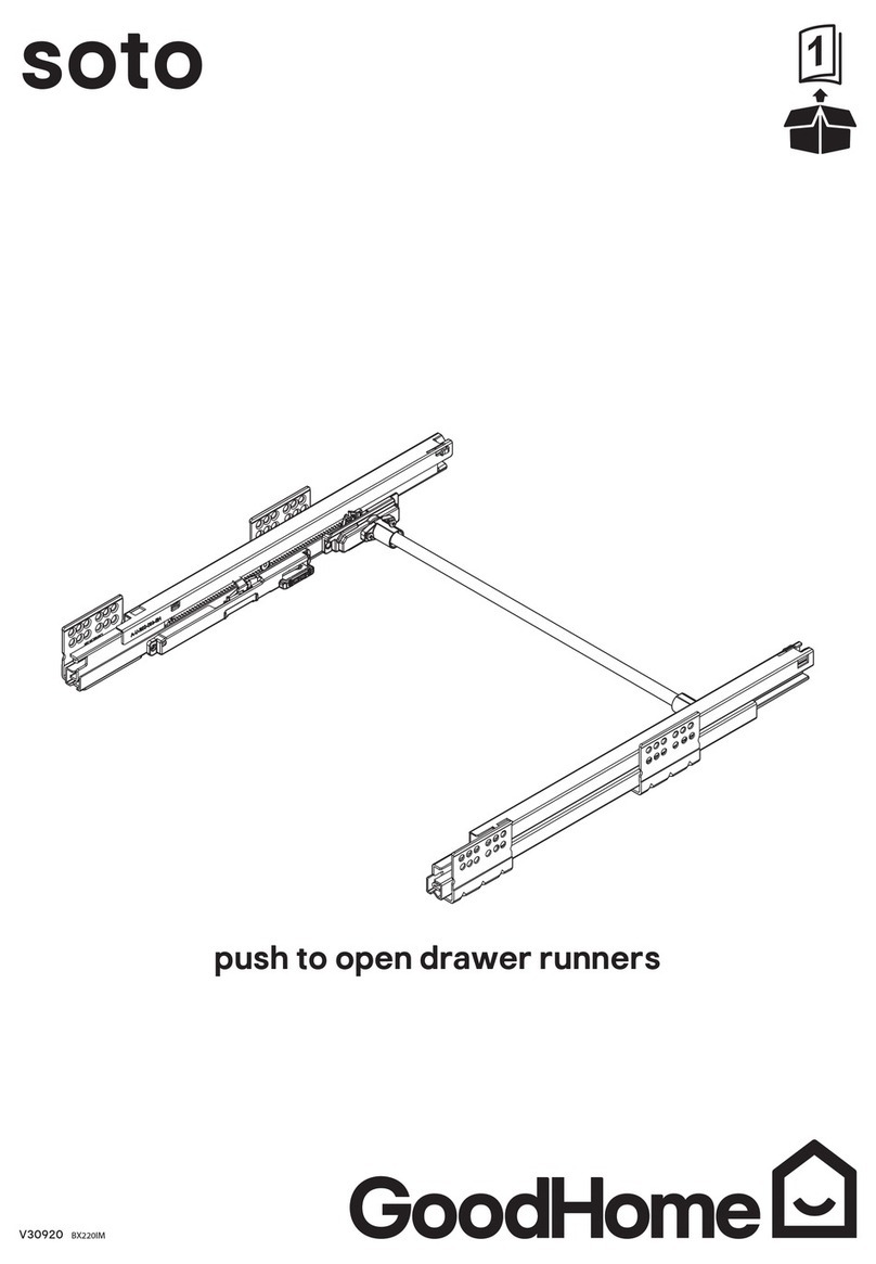 GoodHome Soto push to open drawer runners User manual