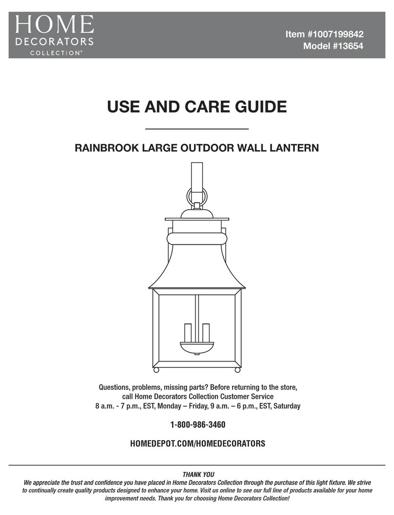 Home Decorators Collection 13654 Use and care guide