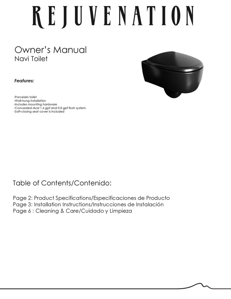 Rejuvenation Navi Toilet owner's manual