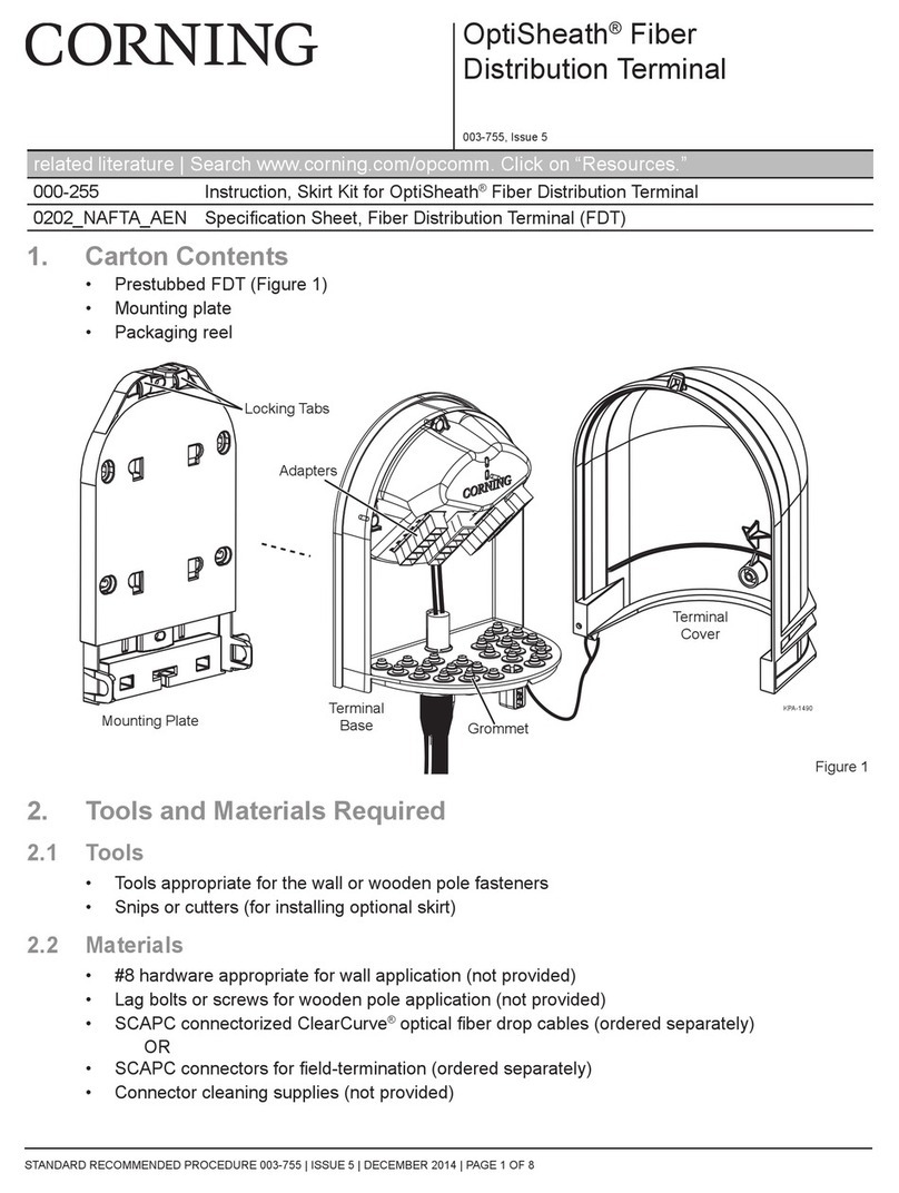 CORNING OptiSheath Fiber quick start guide