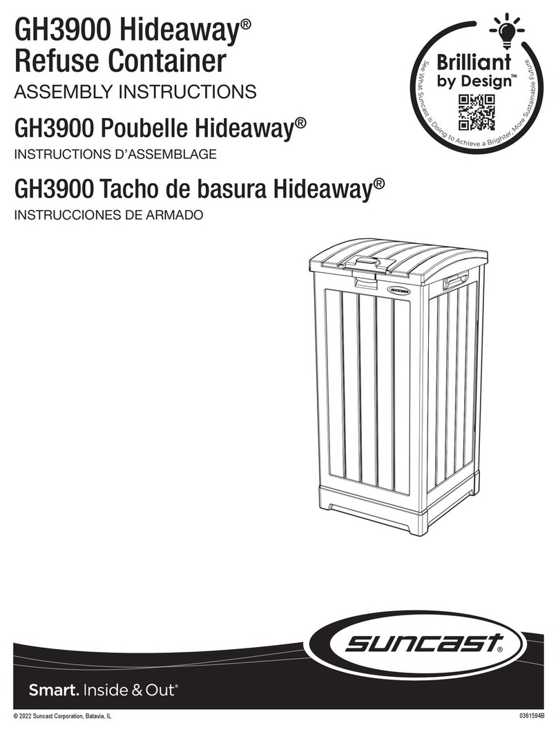 Suncast Hideaway GH3900 Assembly instructions
