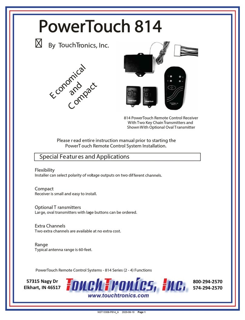 TouchTronics PowerTouch 814 Series instruction manual