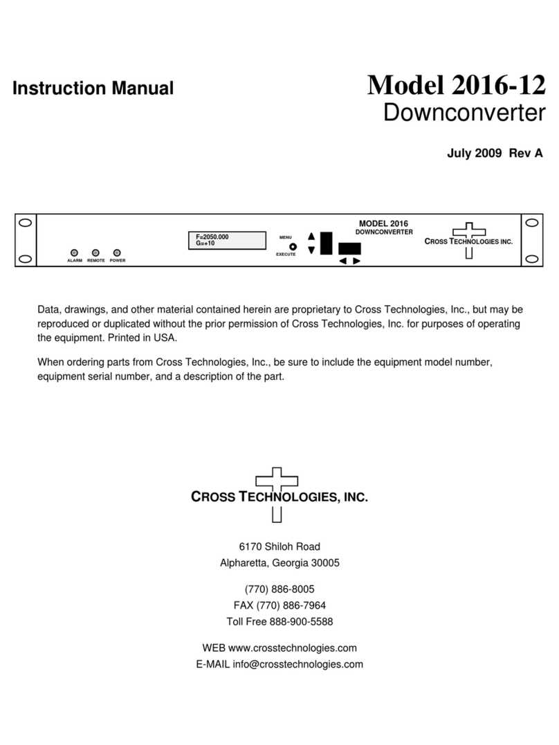 Cross Technologies 2016-12 instruction manual