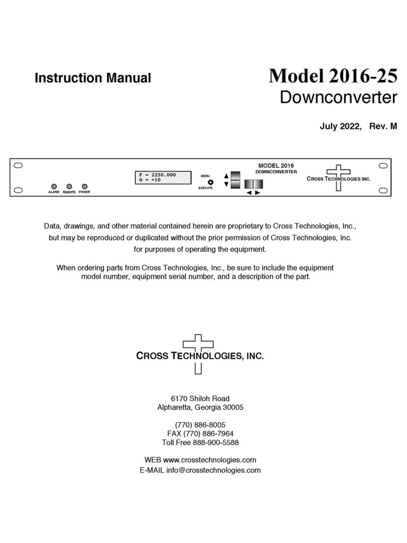 Cross Technologies 2016-25 instruction manual