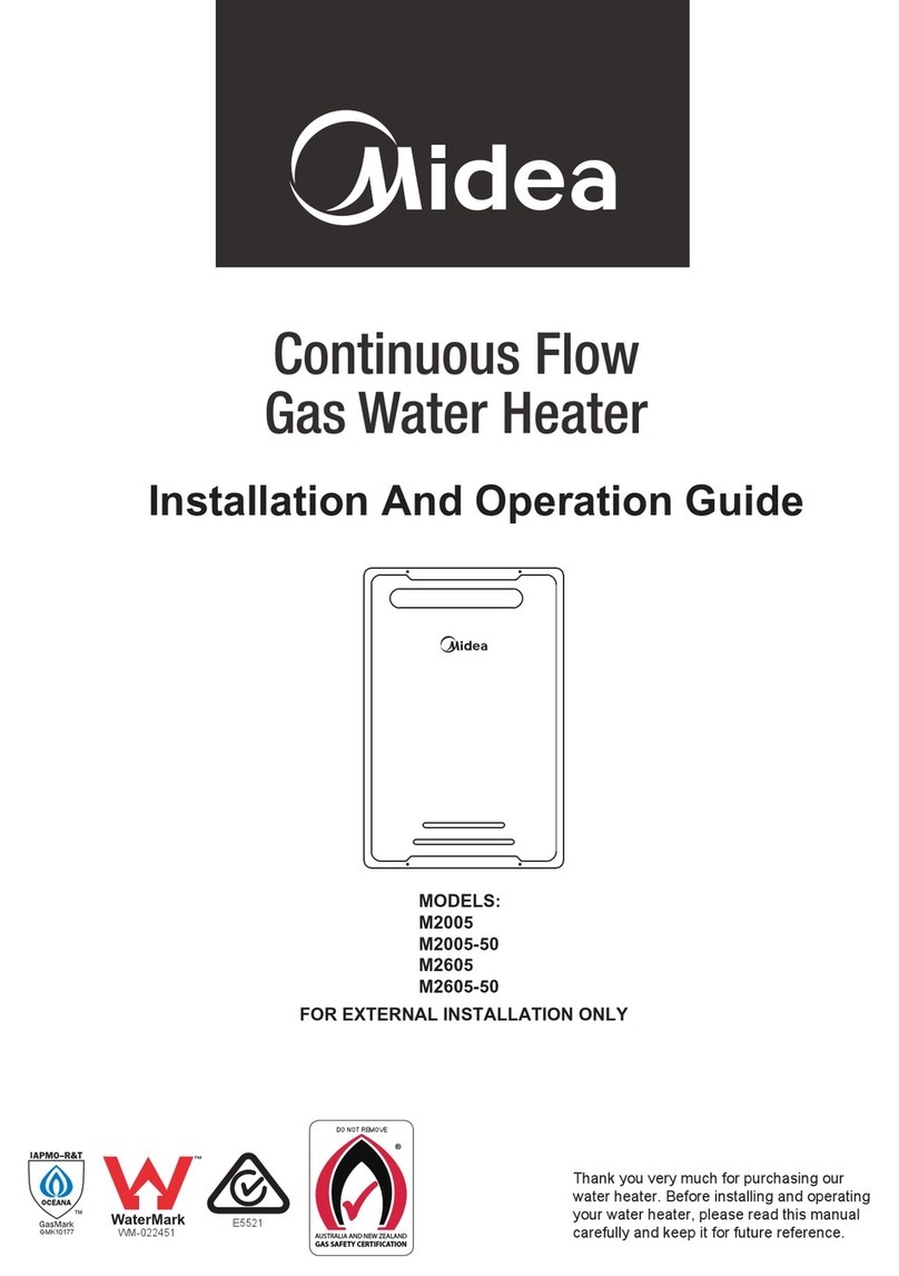 Midea M2005 Installation and operation guide