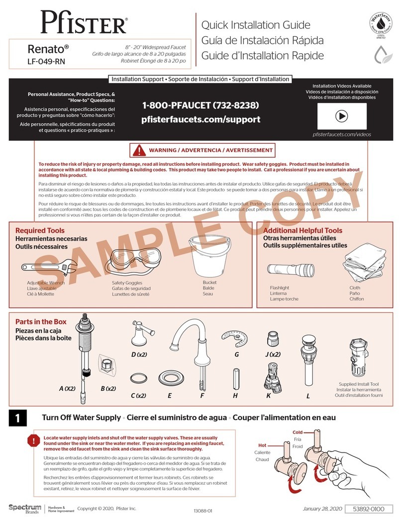 Pfister Renato LF-049-RN User manual