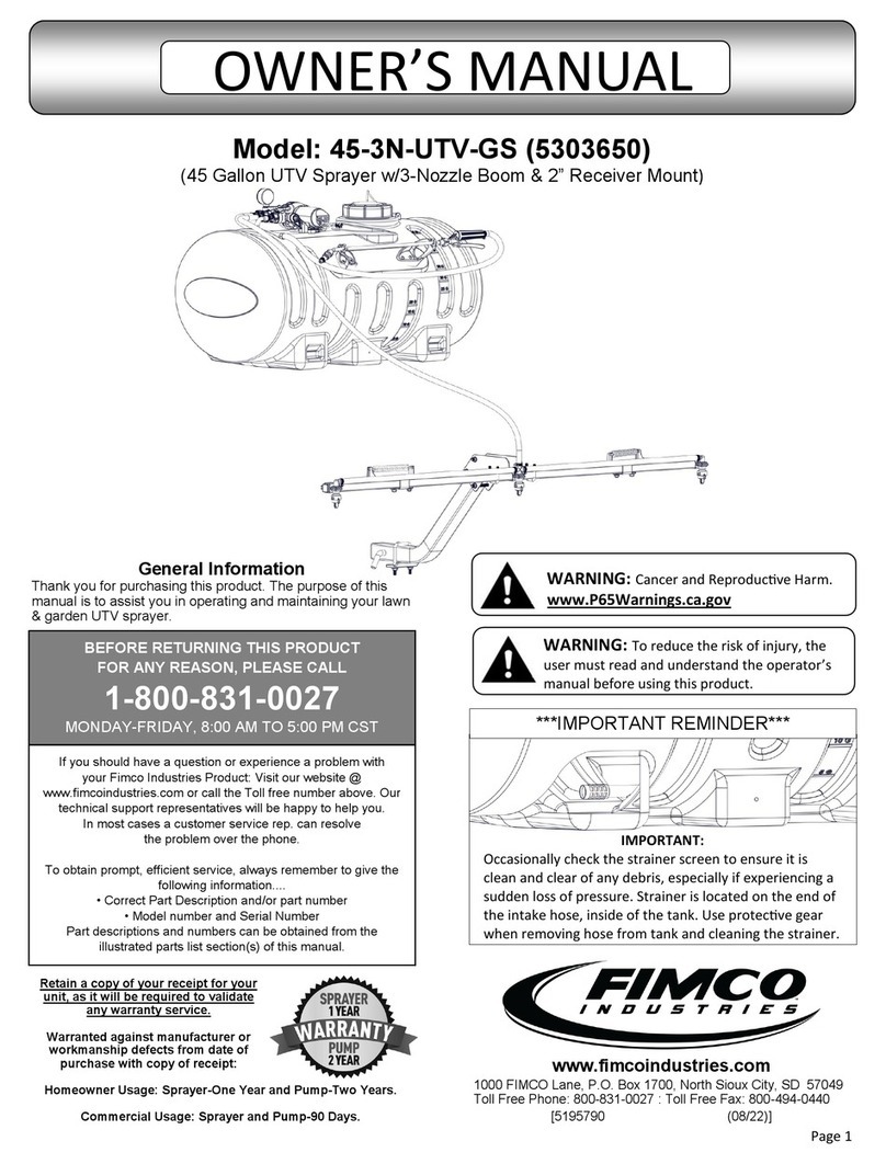 Fimco 45-3N-UTV-GS owner's manual