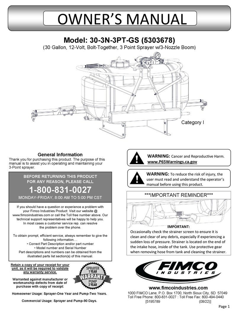 Fimco 30-3N-3PT-GS owner's manual
