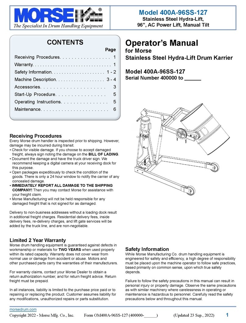 morse 400A-96SS-127 User manual