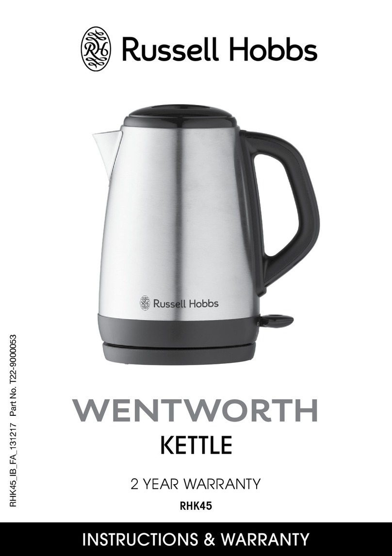 Russell Hobbs WENTWORTH RHK45 Installation guide Russell Hobbs WENTWORTH RHK45 Installation guide