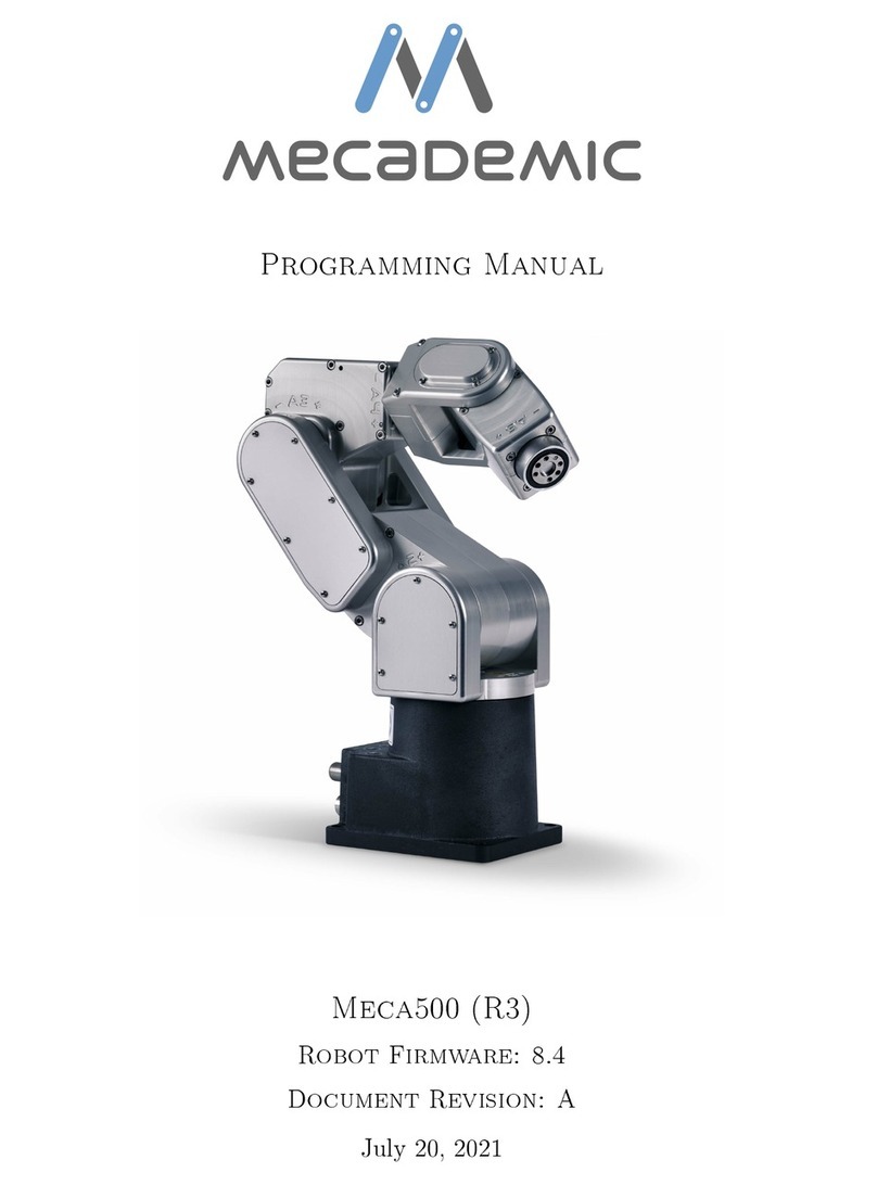 Mecademic Meca500 (R3) Owner's manual Mecademic Meca500 (R3) Owner's manual
