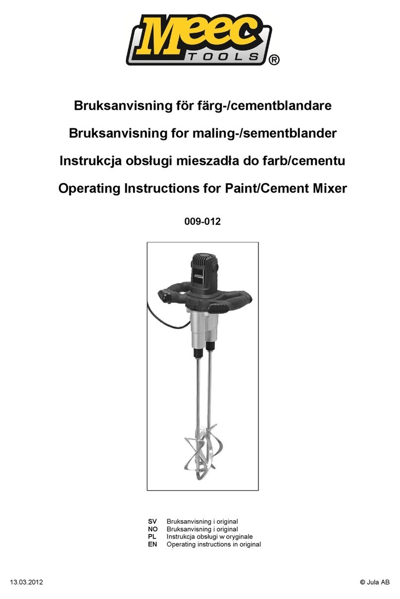 Meec tools 009-012 operating instructions