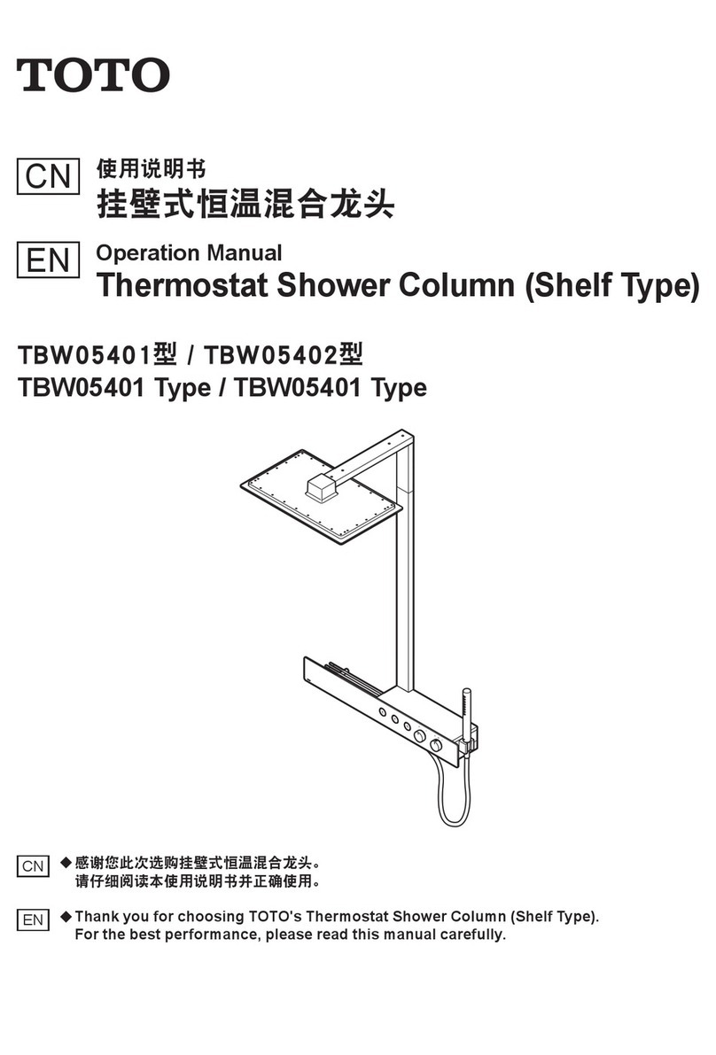 Toto TBW05401 Operation manual
