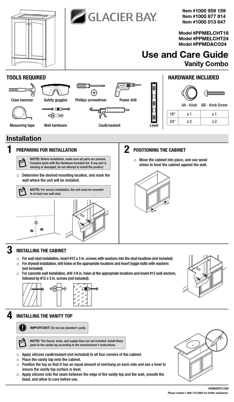 Glacier bay PPMELCHT18 User manual