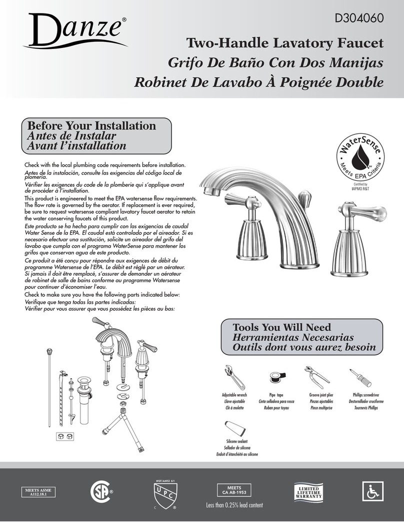 Danze D304060 manual
