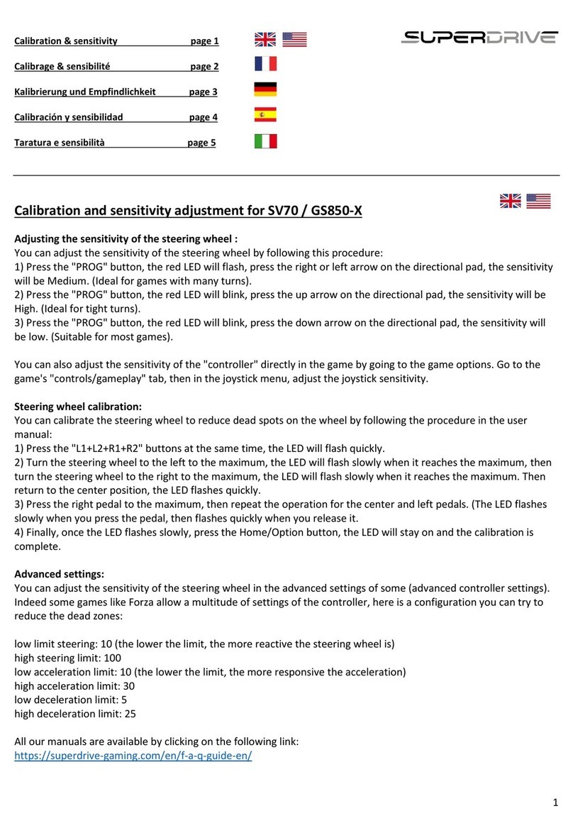 Superdrive SV70 Use and care manual