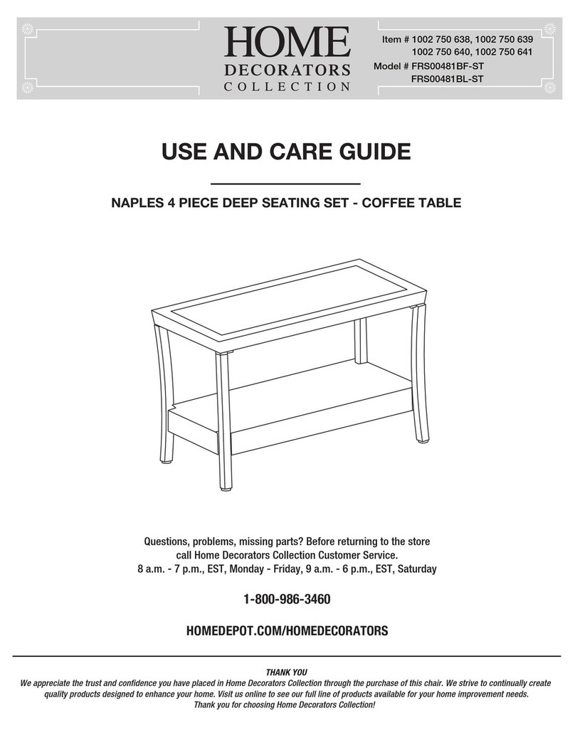 Home Decorators Collection NAPLES FRS00481BF-ST Use and care guide Home Decorators Collection NAPLES FRS00481BF-ST Use and care guide