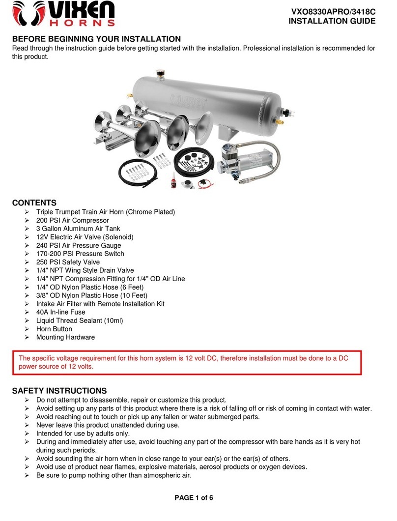 Vixen Horns VXO8330APRO/3418C installation guide